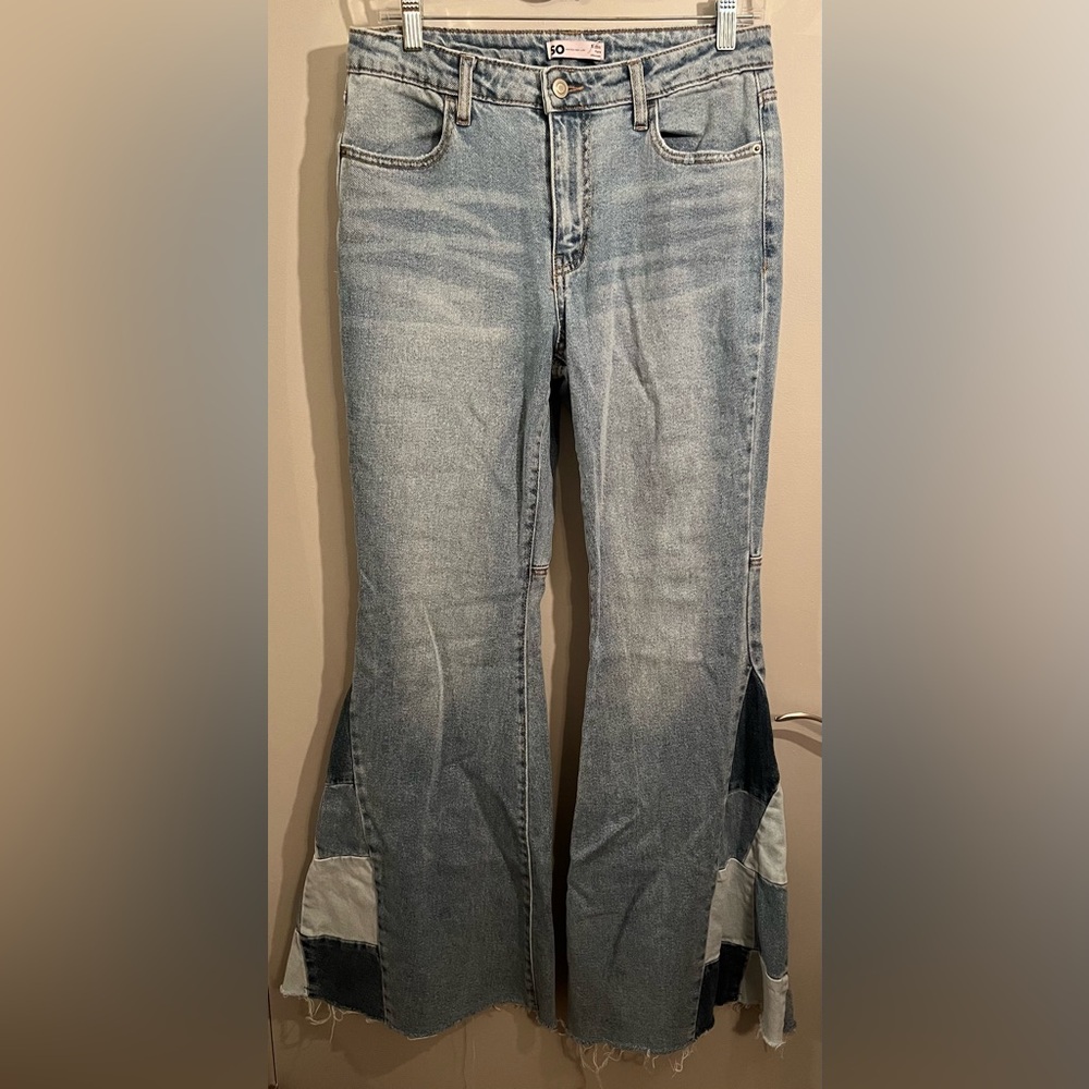 Patchwork Flared Jeans - image 2